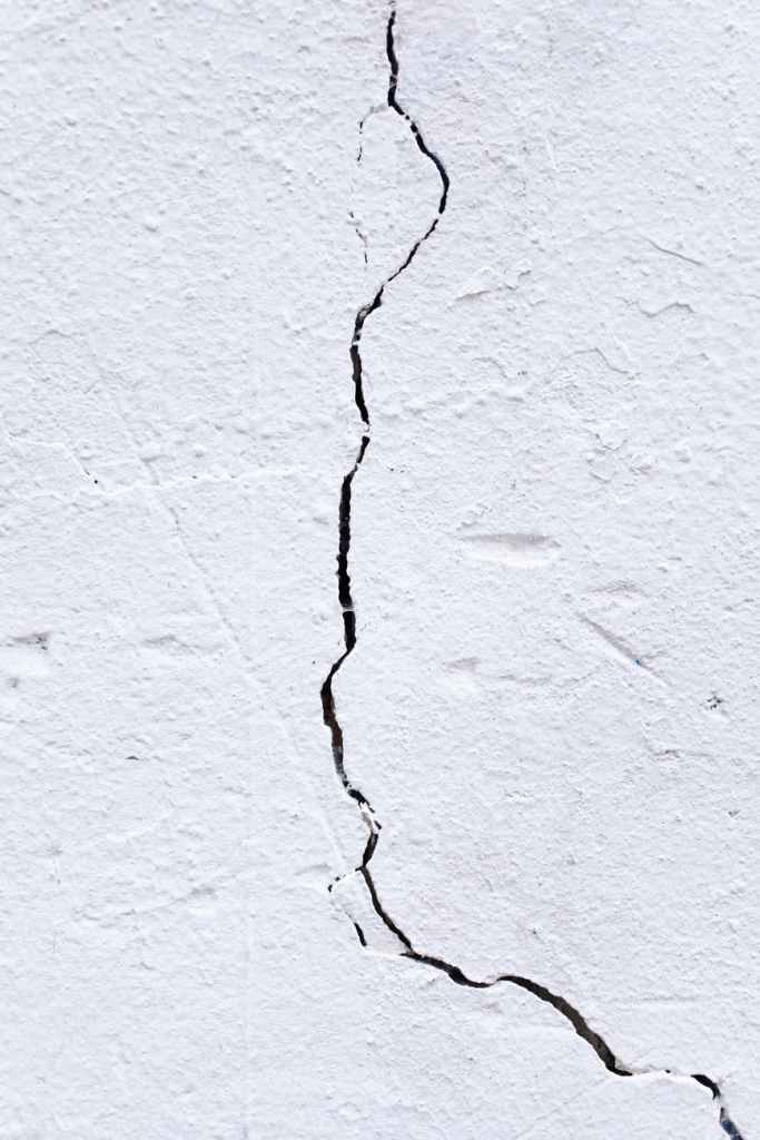 Cracked concrete