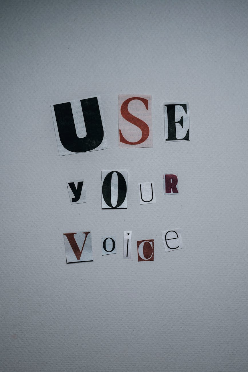 "Use your voice"